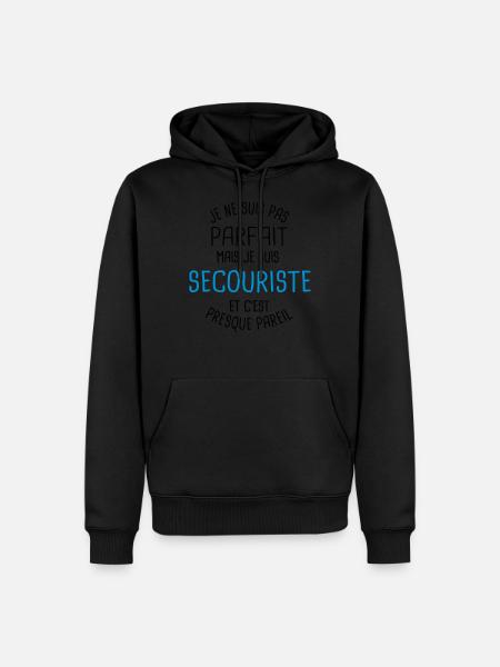 Pas parfait mais secouriste - Sweat à capuche Premium bio Homme -