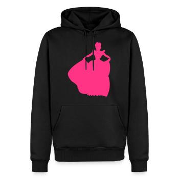 Princesse reine cadeau idée de conte de fées château - Sweat à capuche Premium bio Homme - noir - Devant - Nico (187cm)