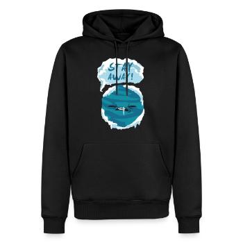 Sprüche Geschenk Planet Kälte Winter Kind Weltall - Männer Premium Bio Hoodie - Schwarz - Vorne - Nico (187cm)
