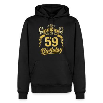 59 ans Joyeux anniversaire Bday cadeau d'anniversaire - Sweat à capuche Premium bio Homme - noir - Devant - Nico (187cm)