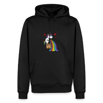 Mr. Cacaful - Männer Premium Bio Hoodie - Schwarz - Vorne - Nico (187cm)