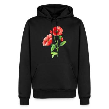 Maki - Men’s Premium Organic Hoodie - black - Front - Nico (187cm)