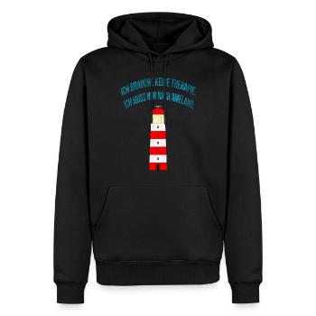 La thérapie? - Je dois juste aller à Ameland. - Sweat à capuche Premium bio Homme - noir - Devant - Nico (187cm)