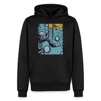 nautic_sun - Männer Premium Bio Hoodie - Schwarz - Vorne - Nico (187cm)