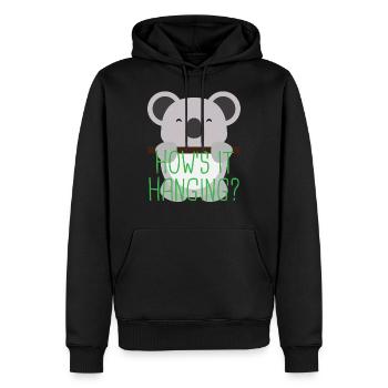 Koala 3 03 - Männer Premium Bio Hoodie - Schwarz - Vorne - Nico (187cm)