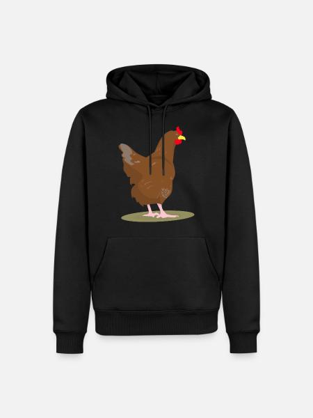 CHICKEN - HAHN - EGGS - Men’s Premium Organic Hoodie - black