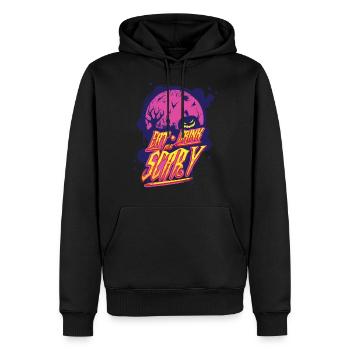 Halloween - Männer Premium Bio Hoodie - Schwarz - Vorne - Nico (187cm)