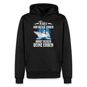 Kreuzfahrt Reisen Erben Schiff Urlaub Geschenk - Männer Premium Bio Hoodie - Schwarz - Vorne - Nico (187cm)