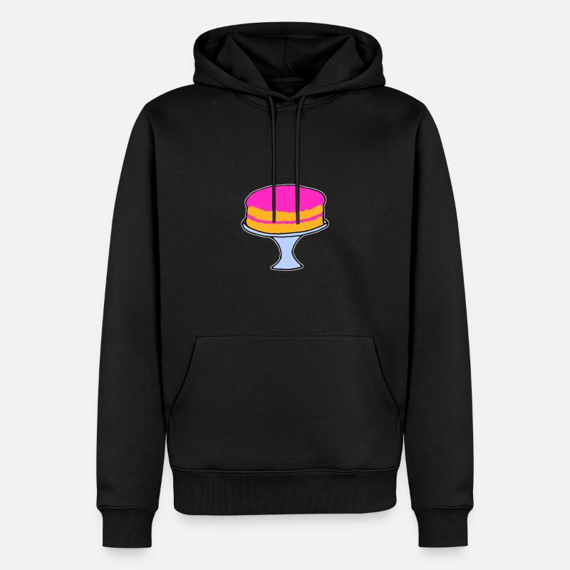 Torte Kuchen - Männer Premium Bio Hoodie - Schwarz