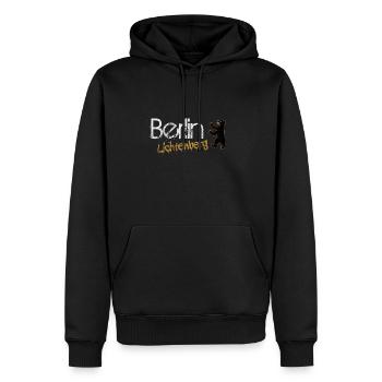 Berliner Lichtenberg Bär Souvenir Deutschland - Männer Premium Bio Hoodie - Schwarz - Vorne - Nico (187cm)