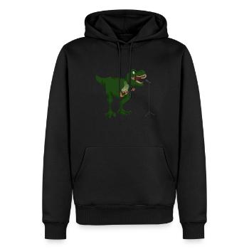 T-Rex Gitarre Trex Dino Gitarrist Geschenk - Männer Premium Bio Hoodie - Schwarz - Vorne - Nico (187cm)