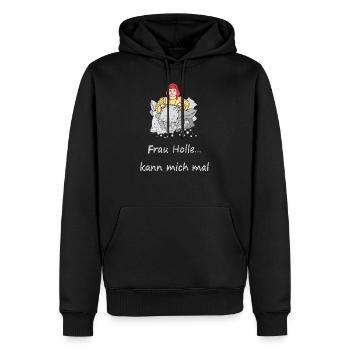 Frau Holle kann mich mal! Anti Winter/Kälte - Männer Premium Bio Hoodie - Schwarz - Vorne - Nico (187cm)