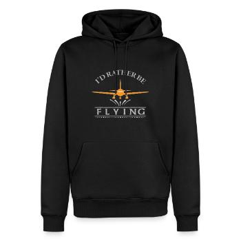 Lieber Besser Fliegen Flugzeug Pilot Jet - Männer Premium Bio Hoodie - Schwarz - Vorne - Nico (187cm)