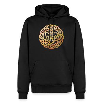 keltischer knoten 5 e 37 - Männer Premium Bio Hoodie - Schwarz - Vorne - Nico (187cm)