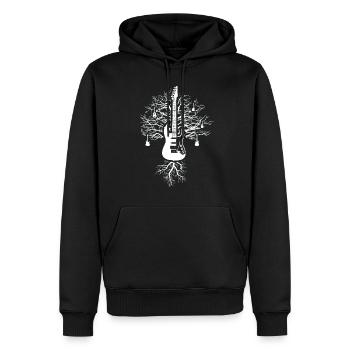 Arbre de guitare - Sweat à capuche Premium bio Homme - noir - Devant - Nico (187cm)