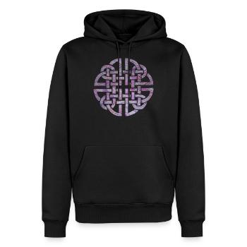 noeud celtique 8 e 62 - Sweat à capuche Premium bio Homme - noir - Devant - Nico (187cm)