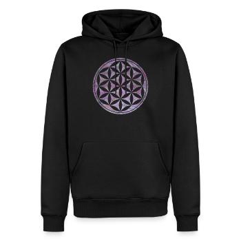 blume des lebens e 62 - Männer Premium Bio Hoodie - Schwarz - Vorne - Nico (187cm)