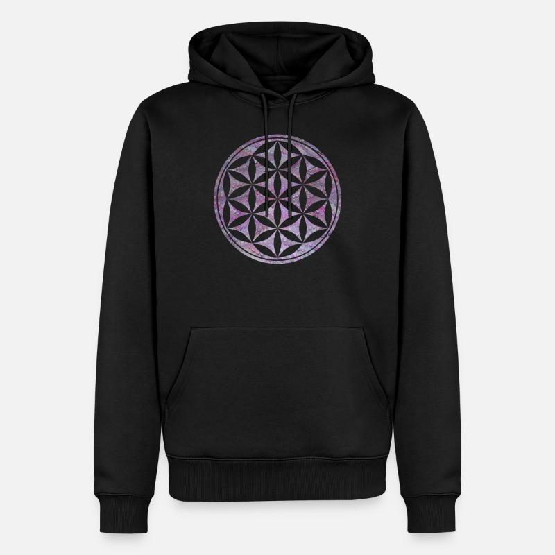 blume des lebens e 62 - Männer Premium Bio Hoodie - Schwarz