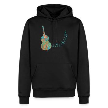 kontrabass e 4 - Männer Premium Bio Hoodie - Schwarz - Vorne - Nico (187cm)