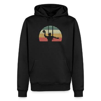 Wasserball Wasserpolo Vintage Retro Sport Geschenk - Männer Premium Bio Hoodie - Schwarz - Vorne - Nico (187cm)