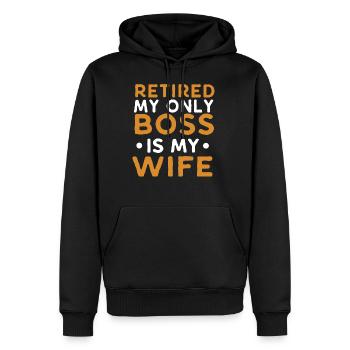 Rente Spruch - Männer Premium Bio Hoodie - Schwarz - Vorne - Nico (187cm)