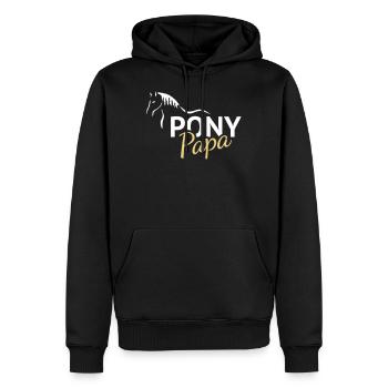 Ponypa Pony - Sweat à capuche Premium bio Homme - noir - Devant - Nico (187cm)