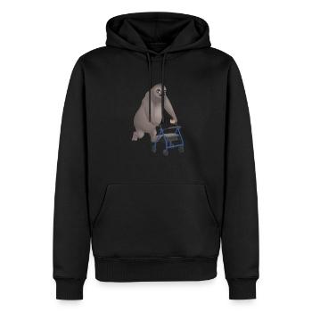 Faultier Rollator Faulpelz Rentner Geschenk - Männer Premium Bio Hoodie - Schwarz - Vorne - Nico (187cm)