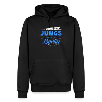 Die besten Jungs kommen aus Berlin - Männer Premium Bio Hoodie - Schwarz - Vorne - Nico (187cm)