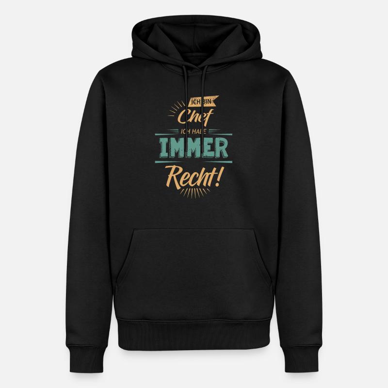 Je suis le patron - Sweat à capuche Premium bio Homme - noir