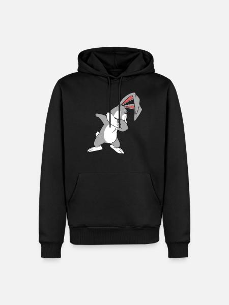 lapin - Sweat à capuche Premium bio Homme - noir
