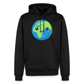 Cadeau pour la démonstration d'un écologiste sur Terre - Sweat à capuche Premium bio Homme - noir - Devant - Nico (187cm)