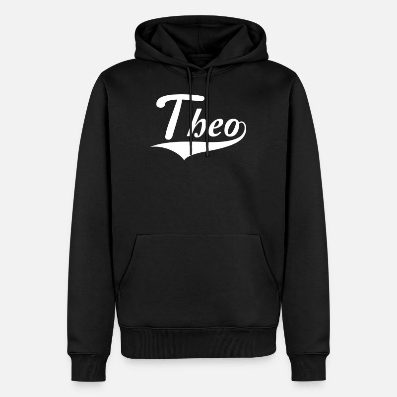 Theo - Sweat à capuche Premium bio Homme - noir