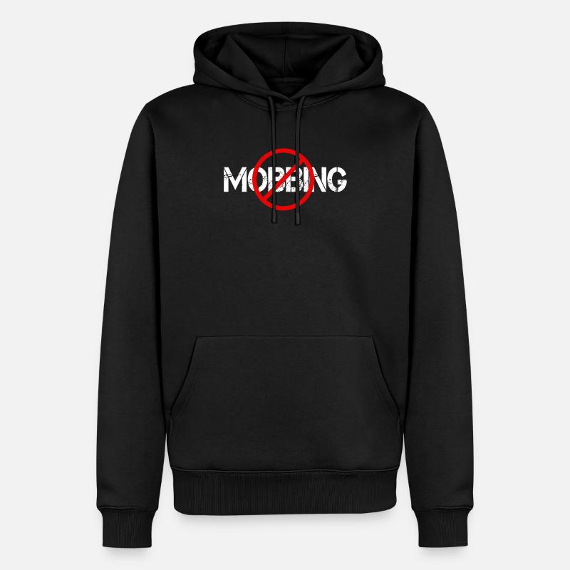 PAS DE MOBBING! - Sweat à capuche Premium bio Homme - noir