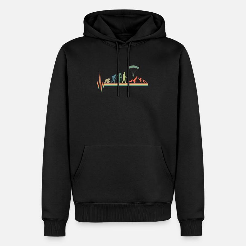 Evolution paraglider gift - Men’s Premium Organic Hoodie - black