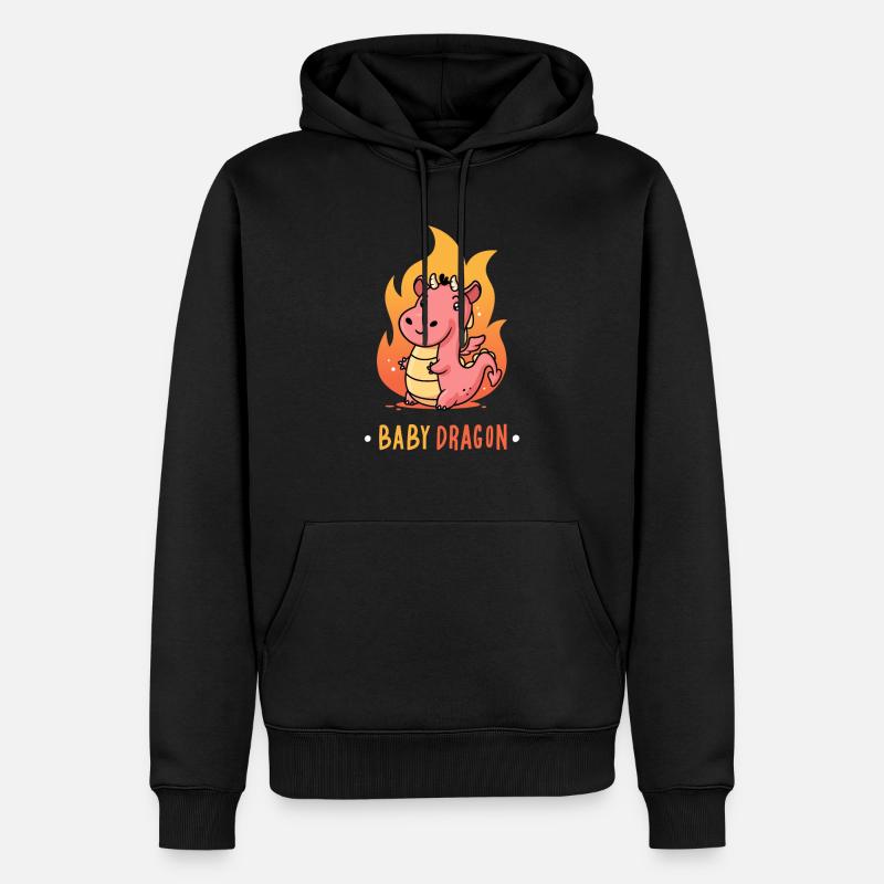 Bébé dragon - Sweat à capuche Premium bio Homme - noir