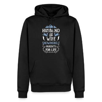 Motoneige cadeau motoneige - Sweat à capuche Premium bio Homme - noir - Devant - Nico (187cm)