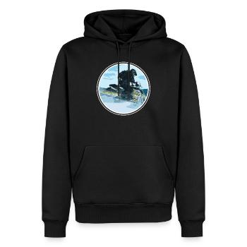 Motoneige cadeau motoneige - Sweat à capuche Premium bio Homme - noir - Devant - Nico (187cm)