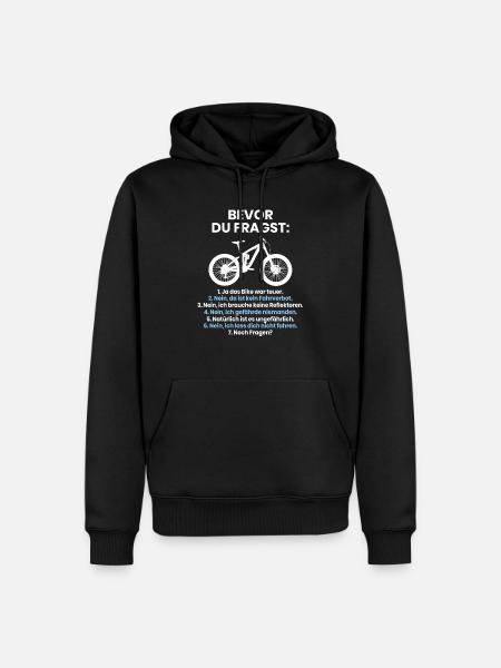 Rad Fahrrad Mountainbike MTB Spruch Geschenk - Männer Premium Bio Hoodie - Schwarz