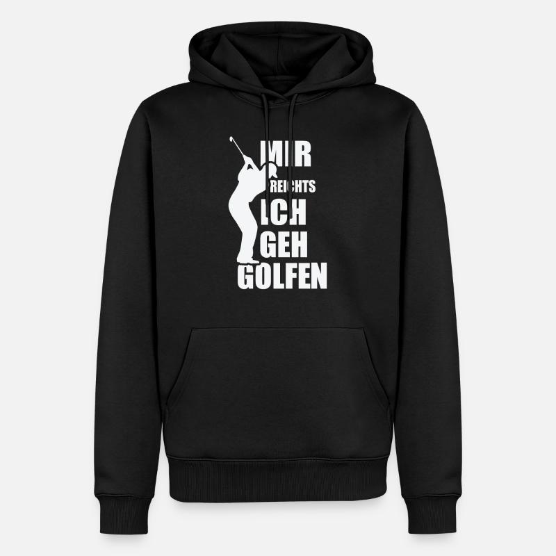 Golf Golfen Golfer Golfschlager Geschenkidee - Männer Premium Bio Hoodie - Schwarz