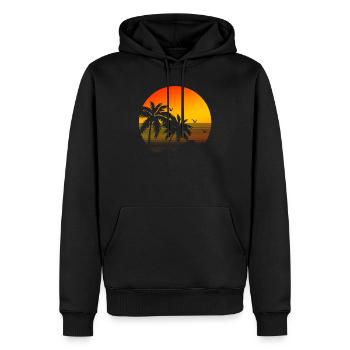 Cadeau de fête rétro années 80 | Oldschool des années 80 - Sweat à capuche Premium bio Homme - noir - Devant - Nico (187cm)