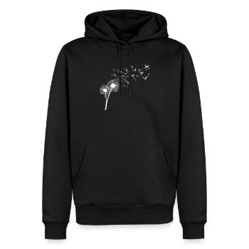 Pusteblume Löwenzahn Modellflieger Pilot Flugzeug - Männer Premium Bio Hoodie - Schwarz - Vorne - Nico (187cm)