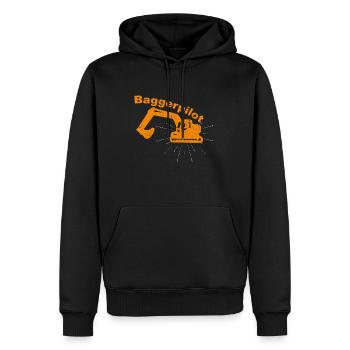 Lustiges Baggerfahrer Bagger Baggerführer baggern - Männer Premium Bio Hoodie - Schwarz - Vorne - Nico (187cm)