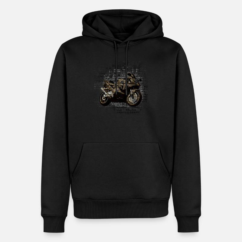 Motorradfahrer Motorrad Geschenk - Männer Premium Bio Hoodie - Schwarz