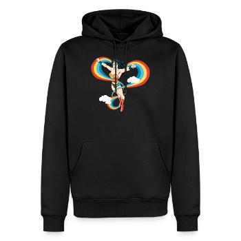 Wonder Woman Regenbogen - Männer Premium Bio Hoodie - Schwarz - Vorne - Nico (187cm)