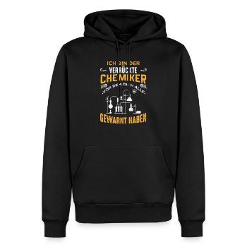 verrückter CHEMIKER Labor Chemie Geschenk - Männer Premium Bio Hoodie - Schwarz - Vorne - Nico (187cm)