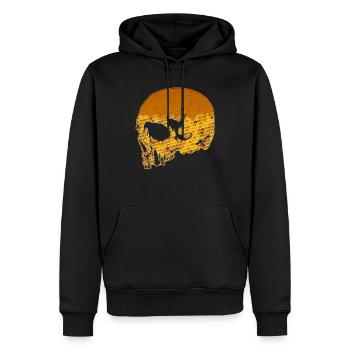 Chemise cadeau ruche en nid d'abeille avec abeille - Sweat à capuche Premium bio Homme - noir - Devant - Nico (187cm)