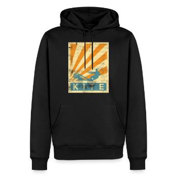 Kitesurf surfeur kite surf surf cadeau de fan - Sweat à capuche Premium bio Homme - noir - Devant - Nico (187cm)