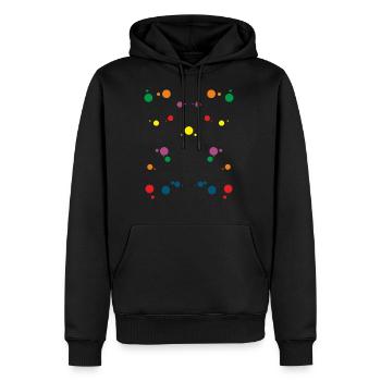 bunte Kreise - Männer Premium Bio Hoodie - Schwarz - Vorne - Nico (187cm)