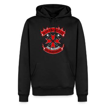 Feuerwehr: Gott schütze die Männer der Grubenwehr - Männer Premium Bio Hoodie - Schwarz - Vorne - Nico (187cm)