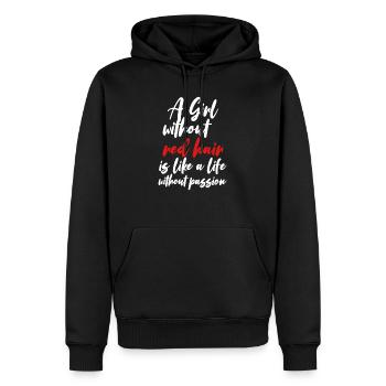 Rotschopf Rothaar Geschenk I Ginger Rote Haare - Männer Premium Bio Hoodie - Schwarz - Vorne - Nico (187cm)